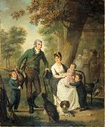 Adriaan de Lelie, Jonkheer Gijsbert Carel Rutger Reinier van Brienen van Ramerus (1771-1821) with his wife and their four eldest children.